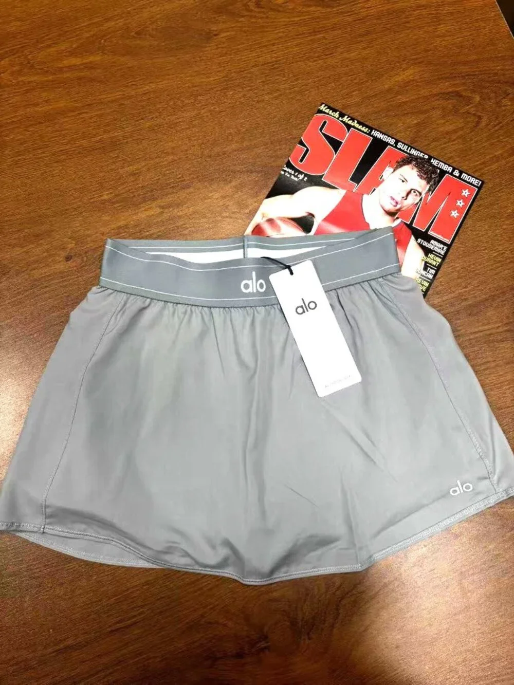 🎀Alo Grey Tennis Skirt 🎀 Sporty High-Waisted Low-Waisted Versatile